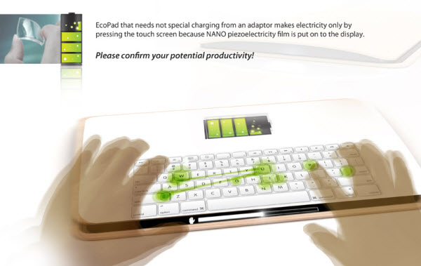 ecopad front view Futuristic and Innovative Concept Tablets