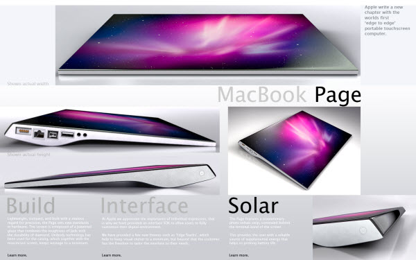 macbook page Futuristic and Innovative Concept Tablets