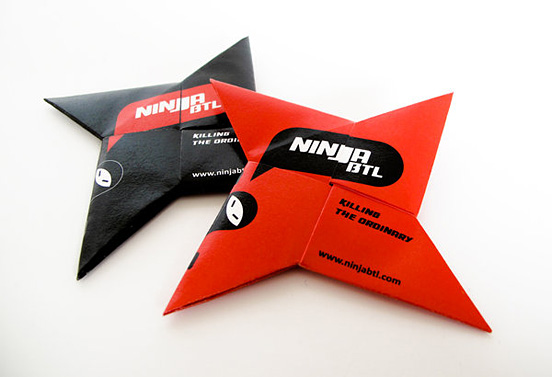 ninjabtl l1 55 Unusual Yet Creative Business Card Designs 