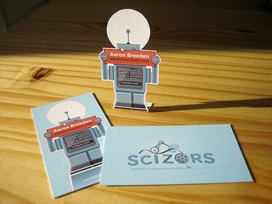 scizors business card l1 55 Unusual Yet Creative Business Card Designs 