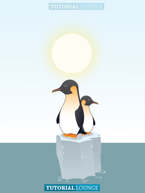 Create a Penguins Illustration Tutorial for Global Warming Cause