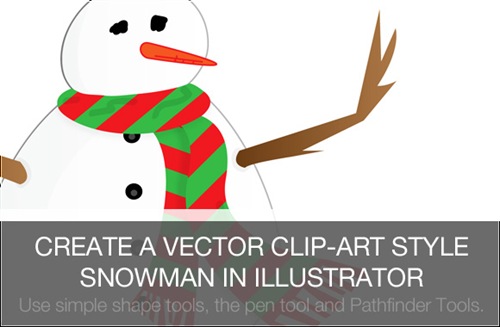 Create a Vector Clip-Art Style Snowman in Illustrator