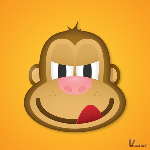 Create the face of a greedy monkey