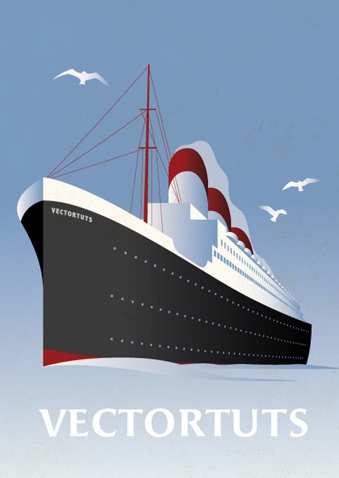 How to Create a Vintage Ocean Liner Poster