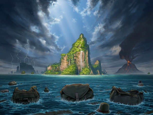 island digital painting