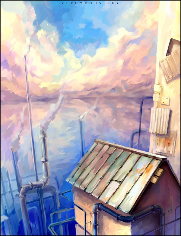Digital painting Sky