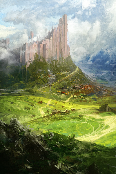 castle digital painting