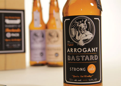 Arrogant Bastard Beer Package Design