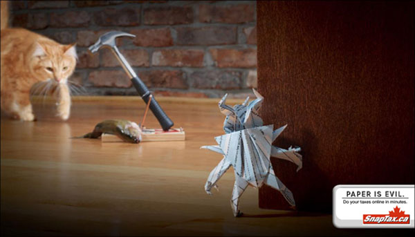 Paper Evil Trick Cat