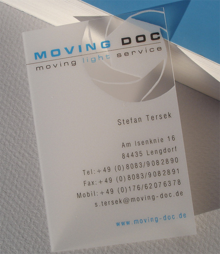 Frosted Translucent Business Card