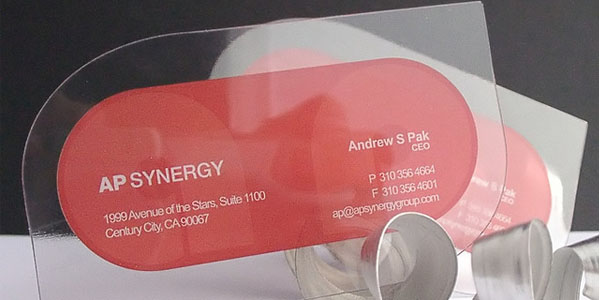 clear plastic business cards  