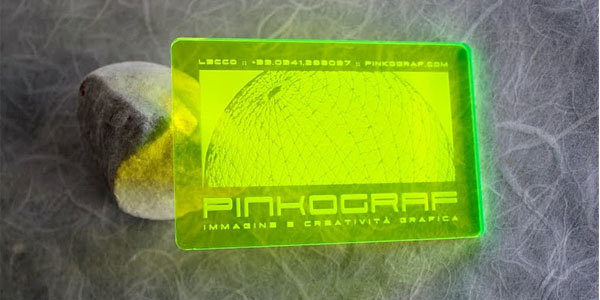 plexiglass plastic business cards